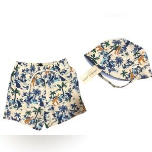 Janie and Jack Bucket Hat & Swim Shorts